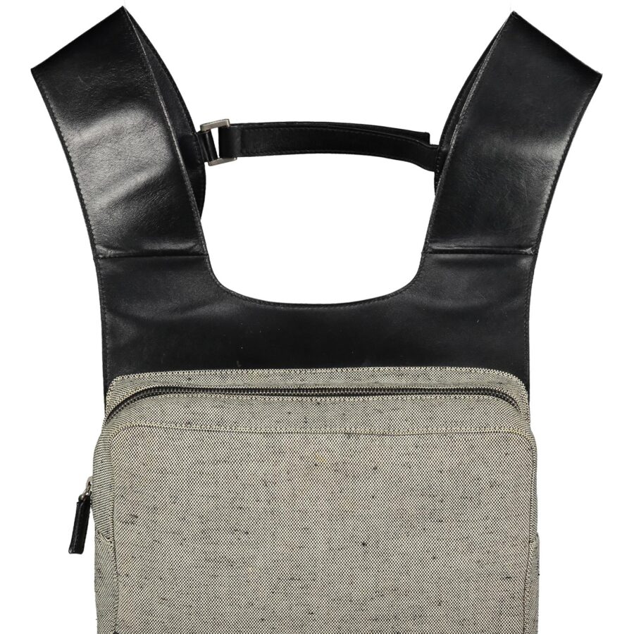 Spring Black Canvas Chest Rig Backpack | Studio Nafay