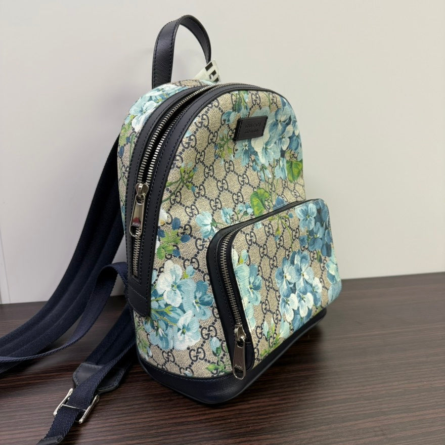 Gucci Floral Backpack – A Rank, Blue/Green, Canvas