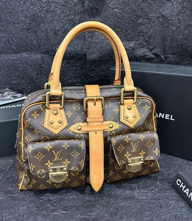 Louis Vuitton Monogram Runway Manhattan Handbag Brown Satchel 39cm×25cm | Studio Nafay