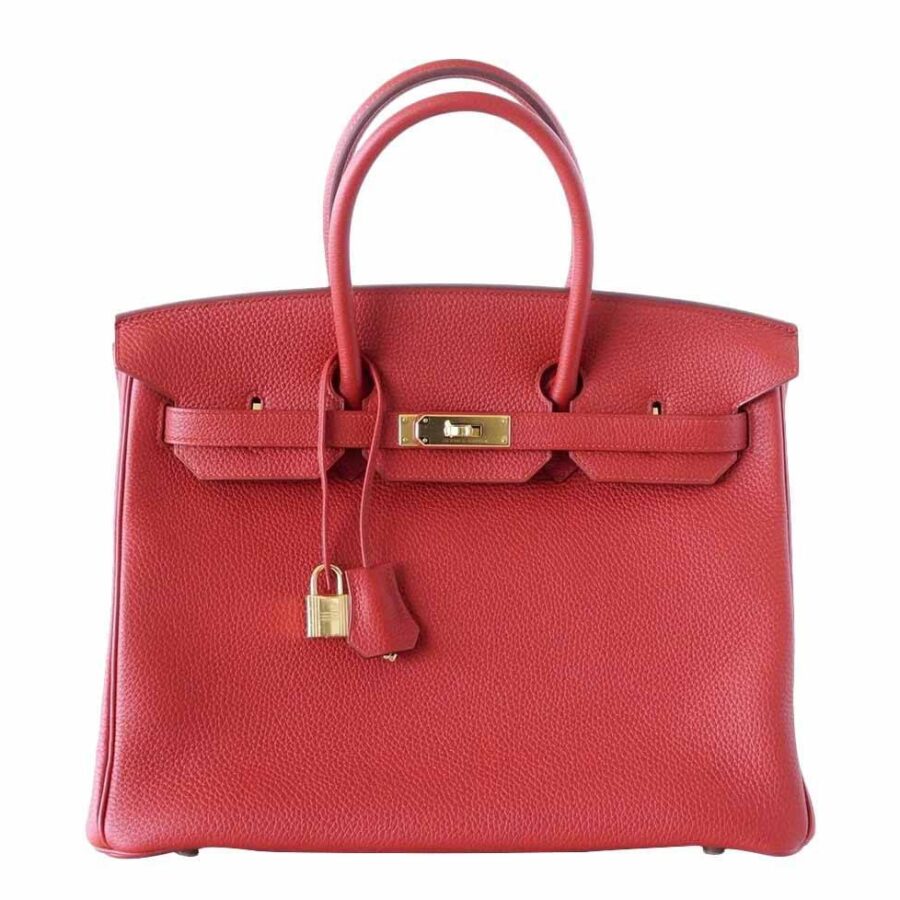 HermesBirkin 35 Vermillion Togo Bag GHW | Studio Nafay
