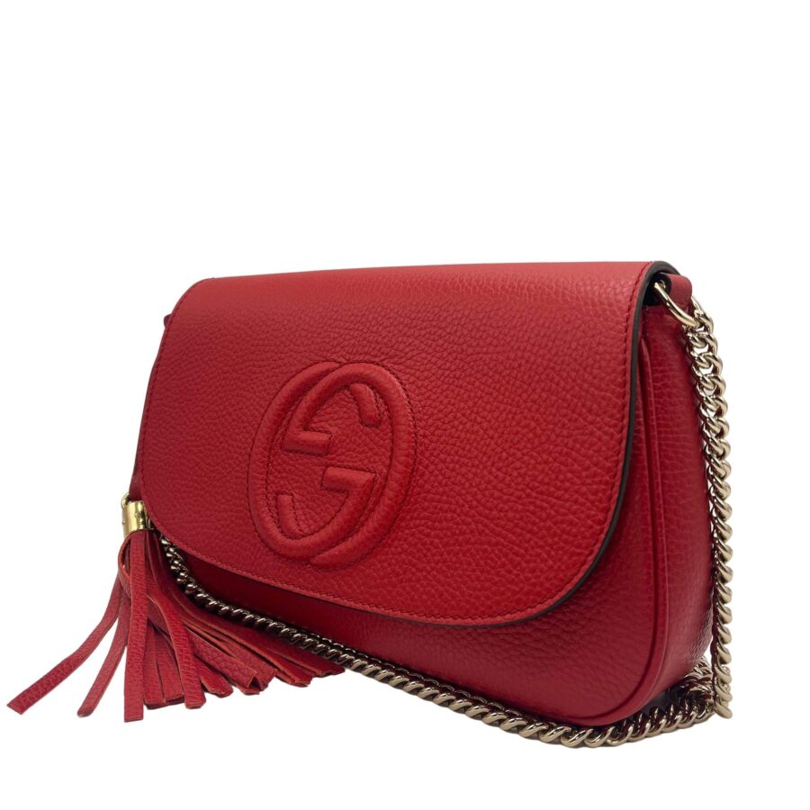 Gucci GG Soho Flap Red Leather | Studio Nafay