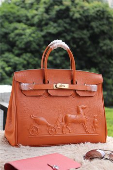 Hermes Birkin Horse Togo Leather Orange 35cm | Studio Nafay
