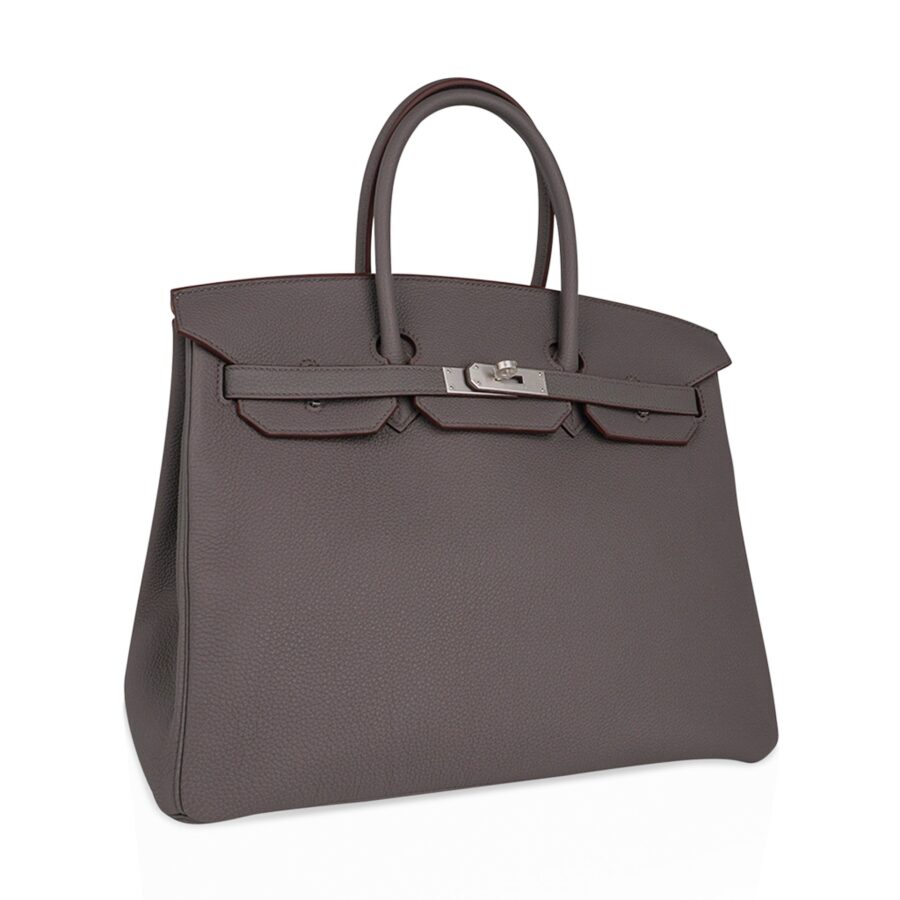 Hermes Birkin 35 Bag Etain Togo Leather with Palladium Hardware | Studio Nafay