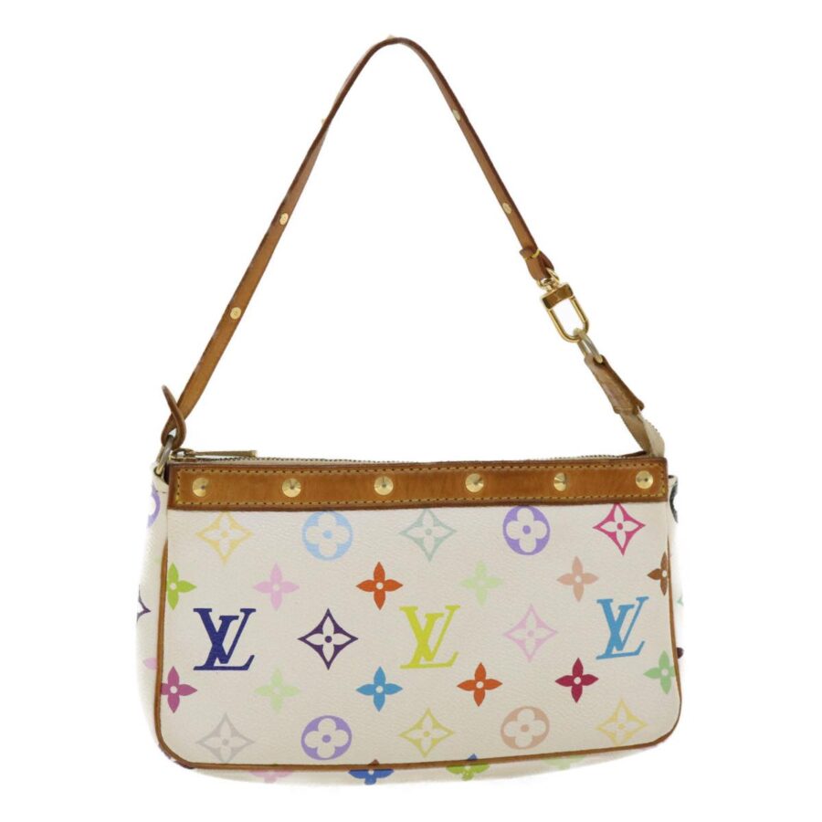 LOUIS VUITTON Multicolor Pochette Accessoires Pouch White LV Auth am651g | Studio Nafay