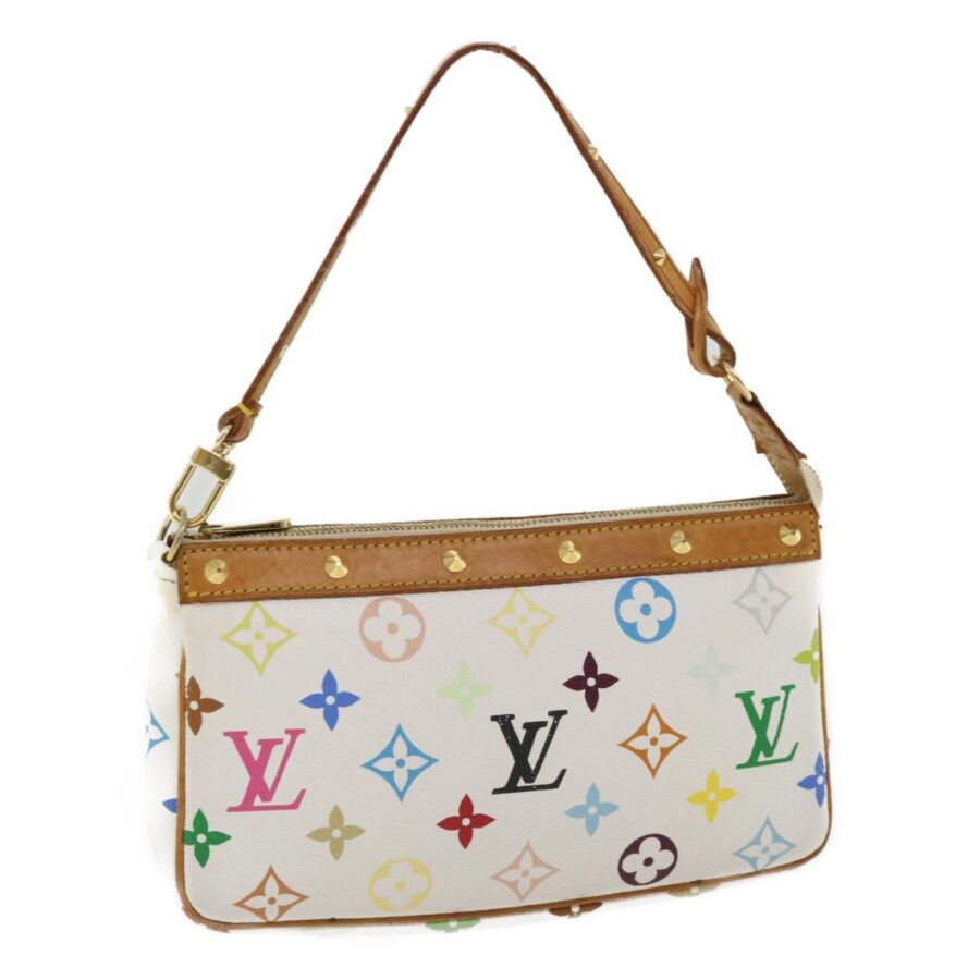 LOUIS VUITTON Multicolor Pochette Accessoires Pouch White LV Auth am1214g | Studio Nafay