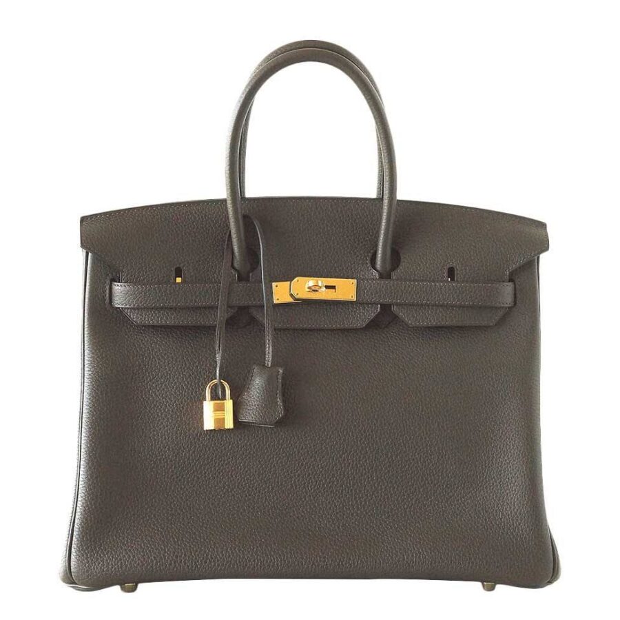 HermesBirkin 35 Vert Bronze Bag | Studio Nafay
