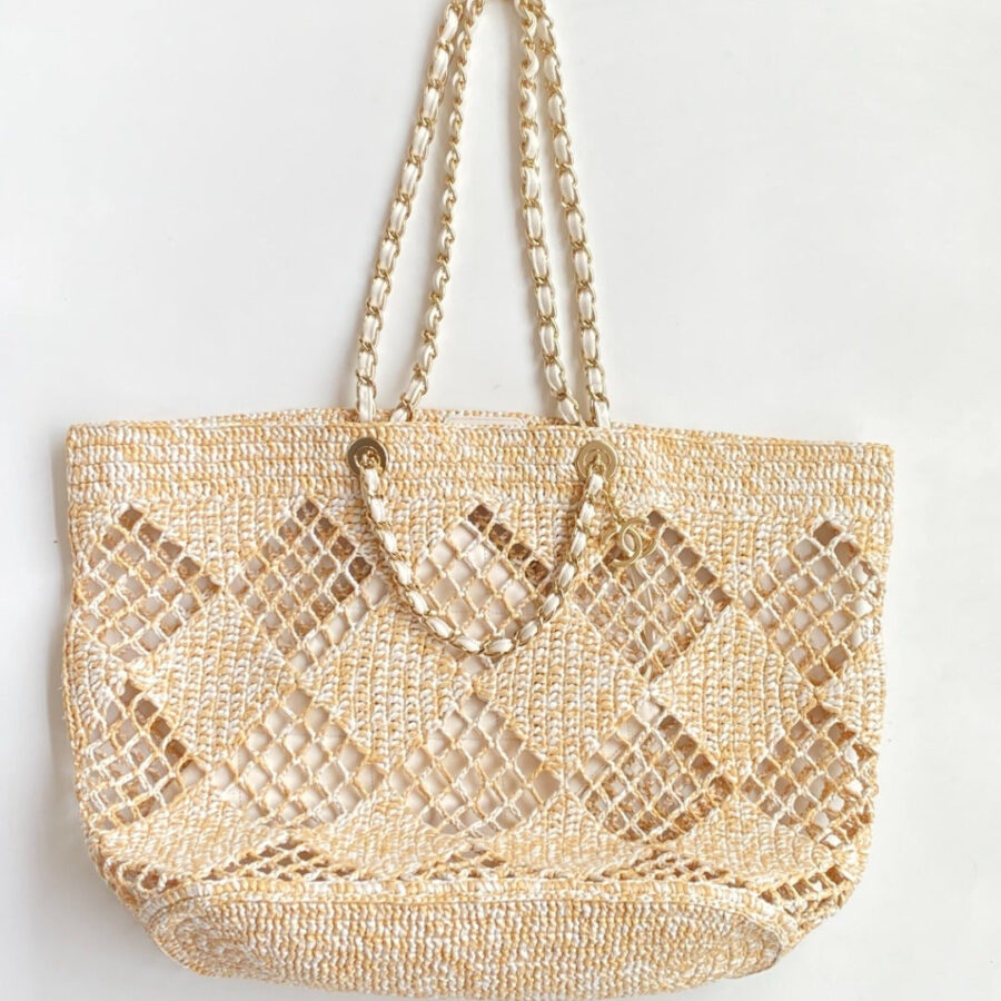 CC Beach Tote 52 Beige Raffia | Studio Nafay
