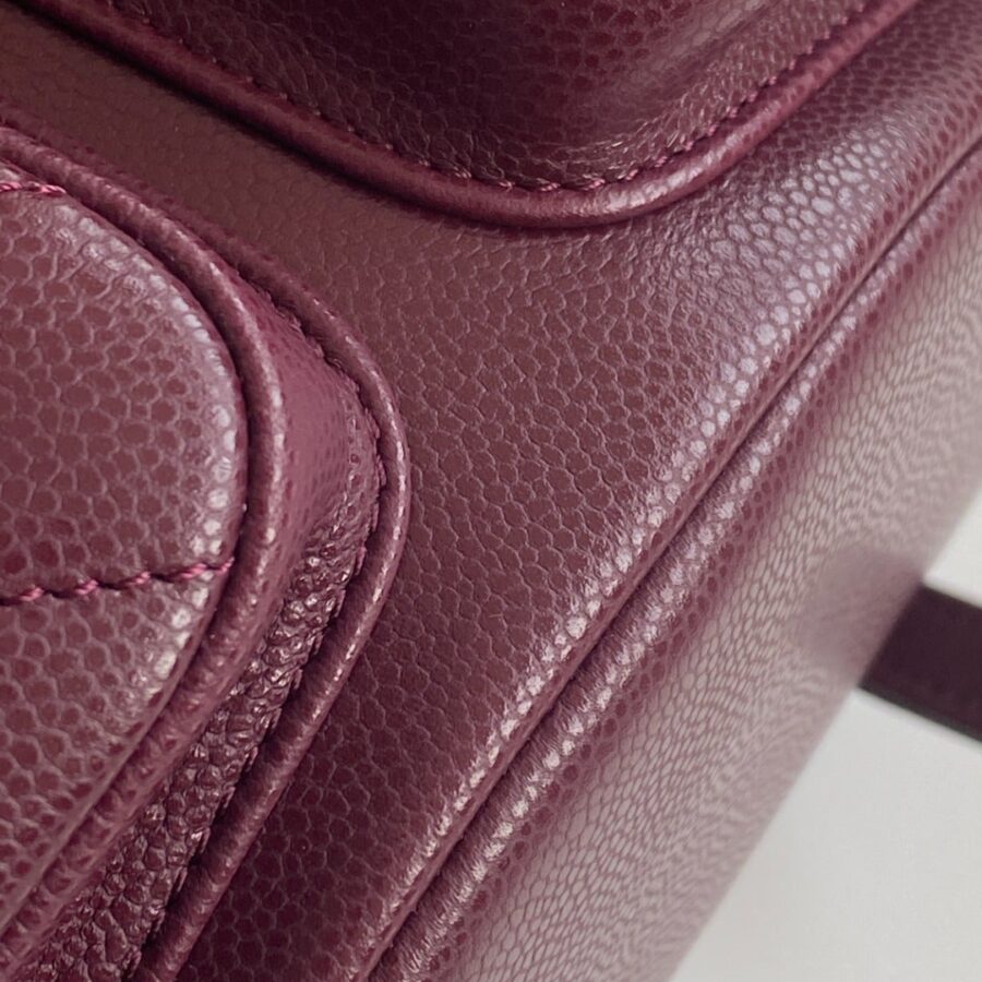 Chanel 25 Backpack Wine Red Grain Embossed Calfskin | Studio Nafay