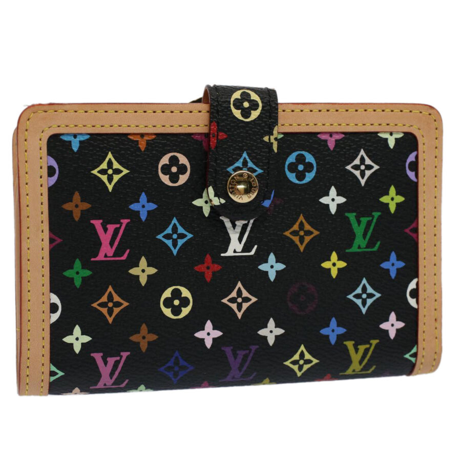 LOUIS VUITTON Multicolor Portefeuille Viennois Wallet Black Auth yk8270 | Studio Nafay