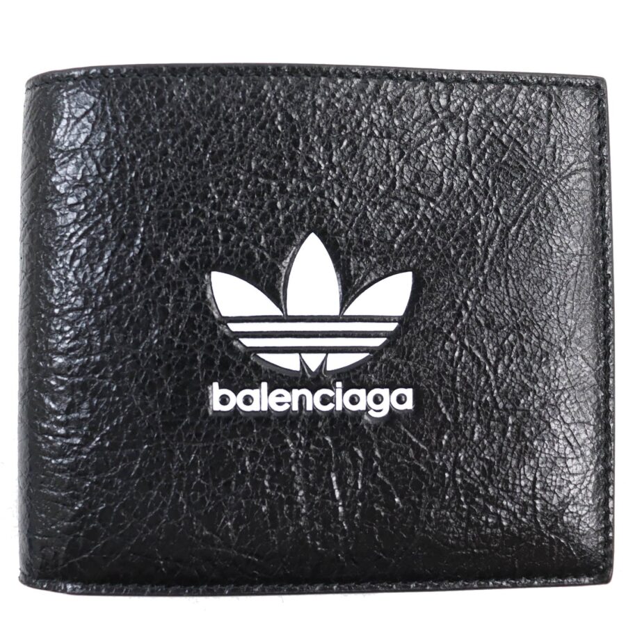 Balenciaga Leather Bifold Wallet with Logo | Studio Nafay