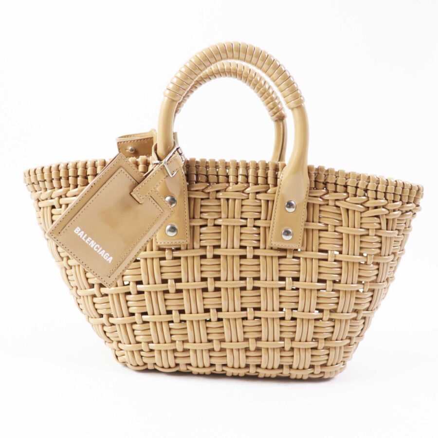 Balenciaga Bistro XS 2WAY Bucket Bag Beige | Studio Nafay