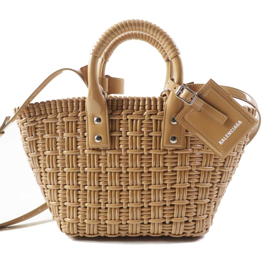 Balenciaga Bistro XS 2WAY Basket Bag Beige | Studio Nafay