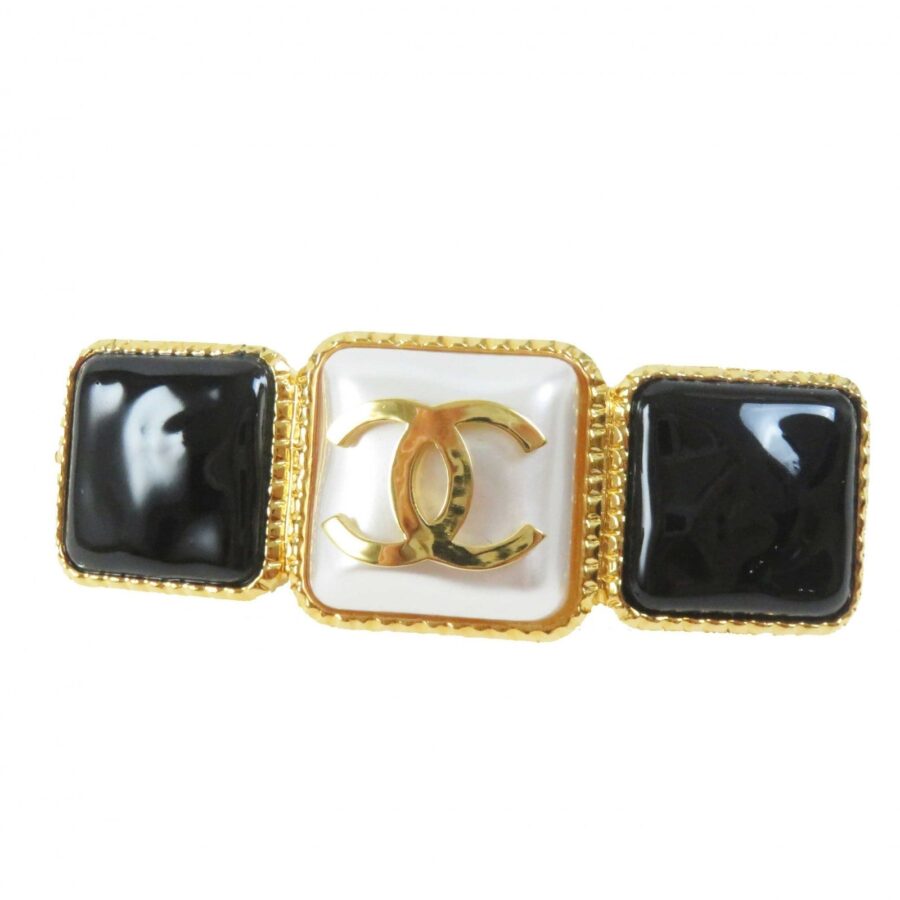Chanel COCO Mark Hair Accessories Black Gold Classic Flap Tote | Studio Nafay
