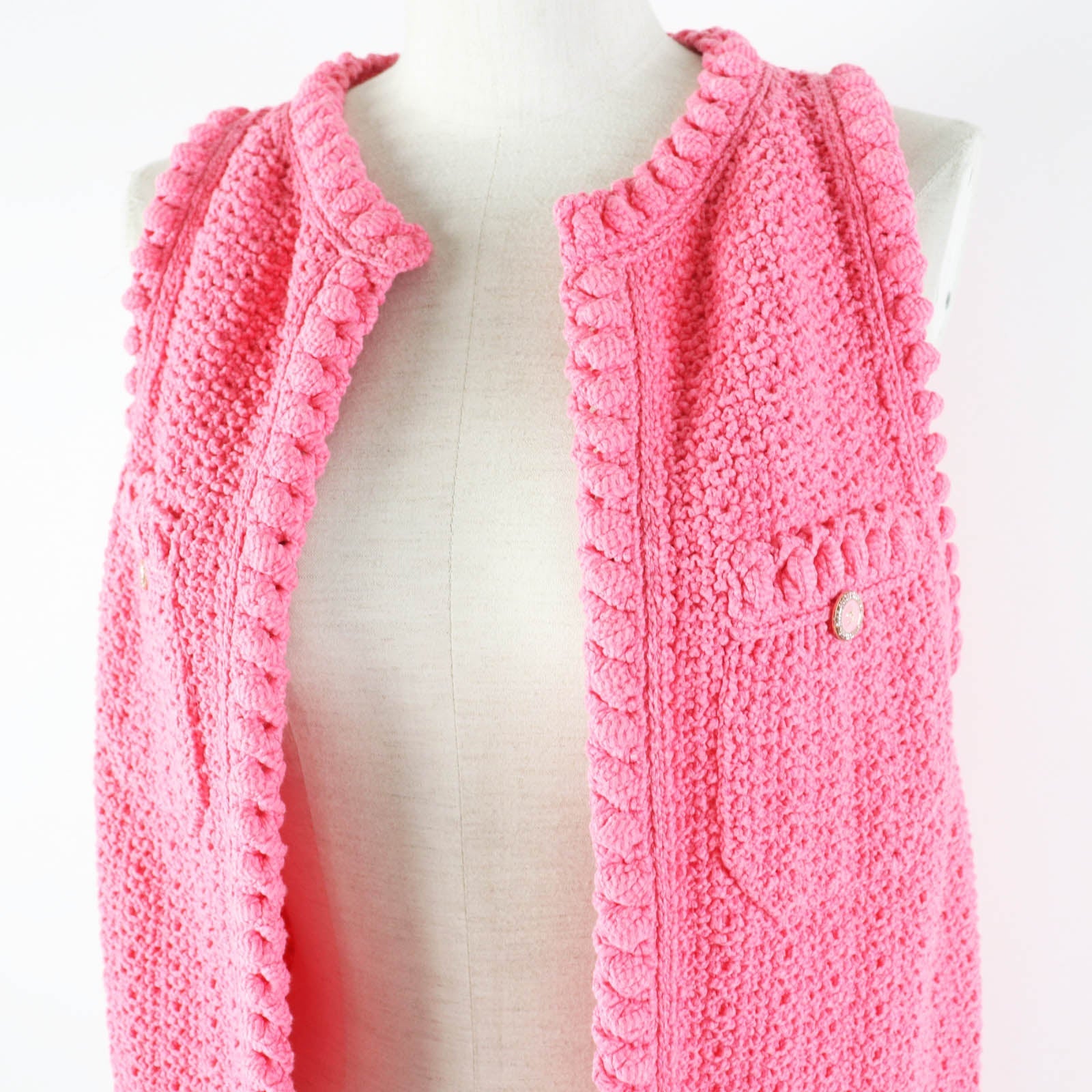 Chanel Cotton Polyamide Long Gilet 34 Classic Flap Tote