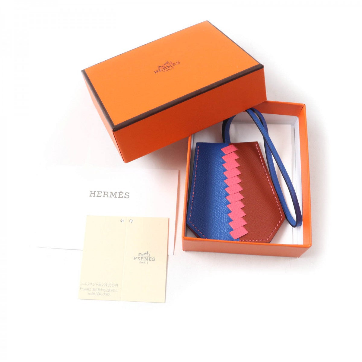 HERMES Bag charm Main FEpsom multicolor Clochette ECle Grand Trace Women