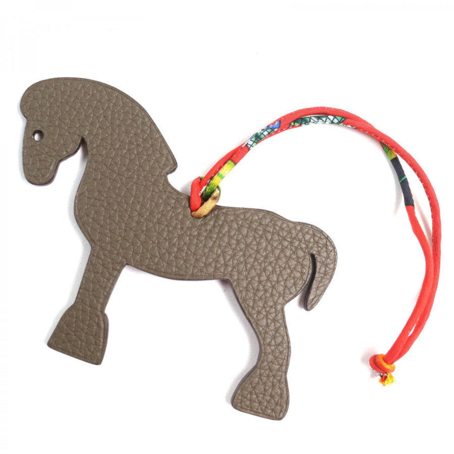 HERMES Bag charm leather Brown type Violet type Petit Ash Elmy Women | Studio Nafay