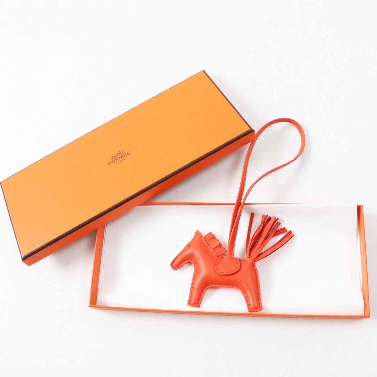 HERMES Bag charm Anyo Miro Orange Rodeo Charm PM Women