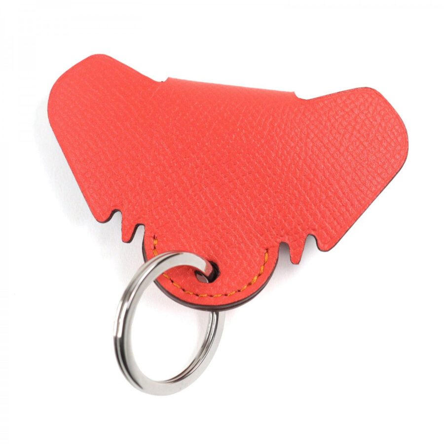 HERMES Bag charm leather Red, Rouge Cou Petite Ash Elephant | Studio Nafay