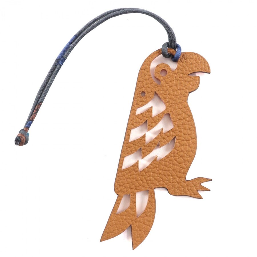 HERMES Bag charm leather Brown type Orange Petit Ash | Studio Nafay