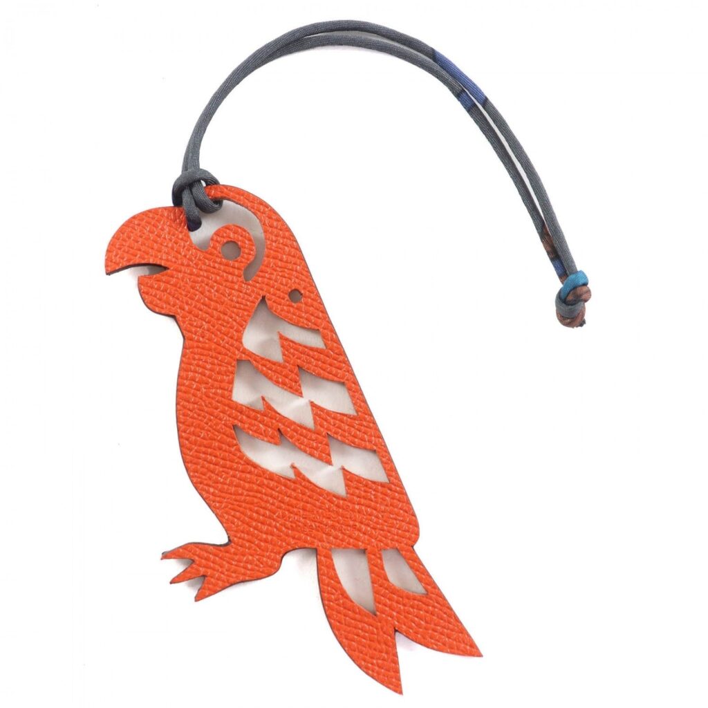 HERMES Bag charm leather Brown type Orange Petit Ash - Product Image 2