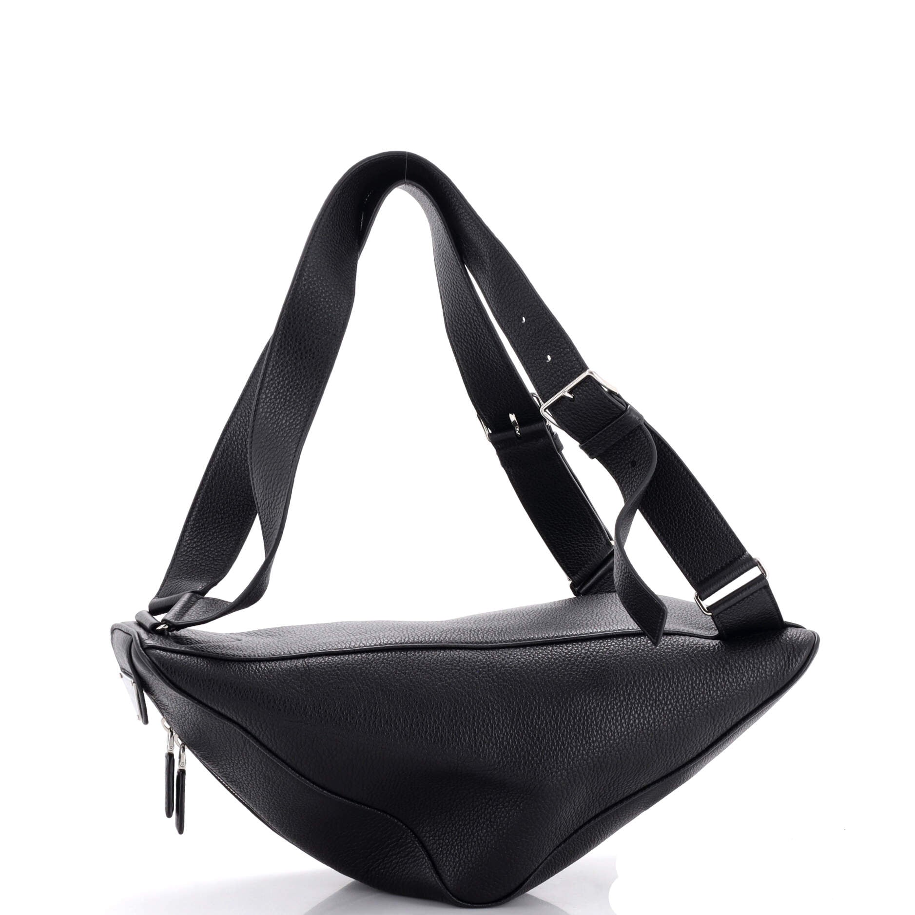 Triangle Zip Backpack Leather