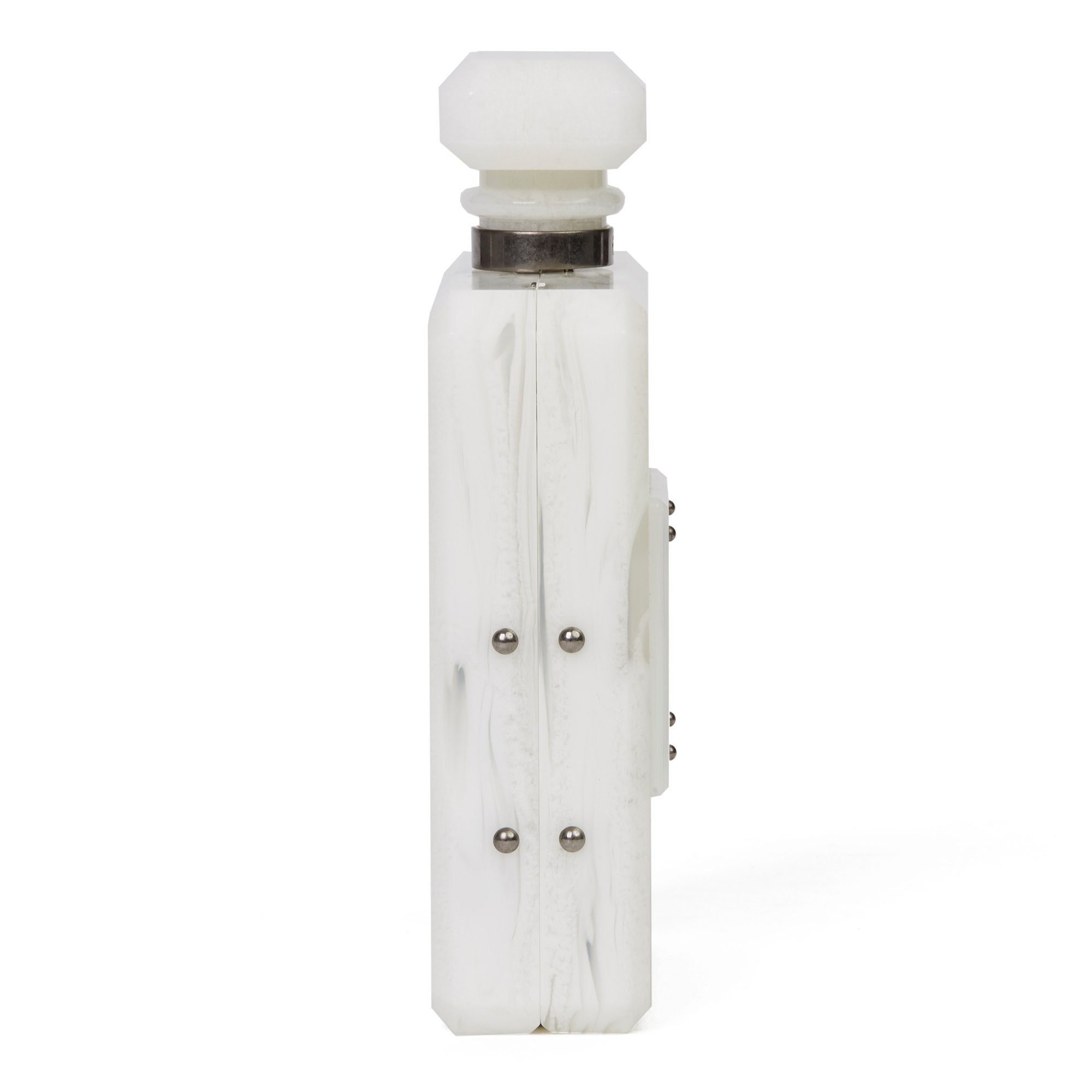 Chanel White Marble Plexiglass Paris-Rome Perfume Bottle Bag