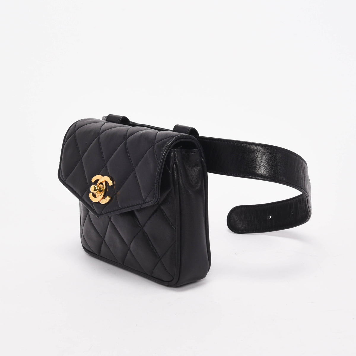 Chanel Black Quilted Lambskin Mini Belt Bag