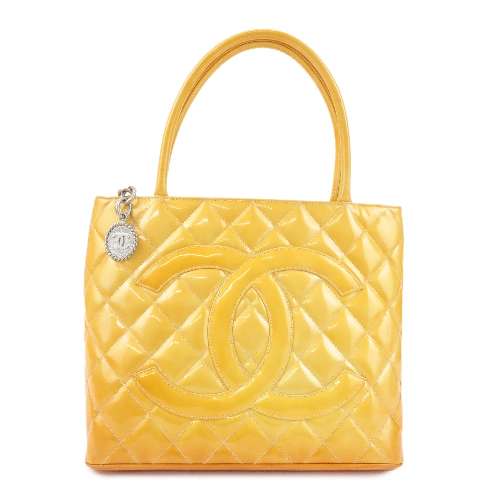Chanel Leather Yellow Tote Bag
