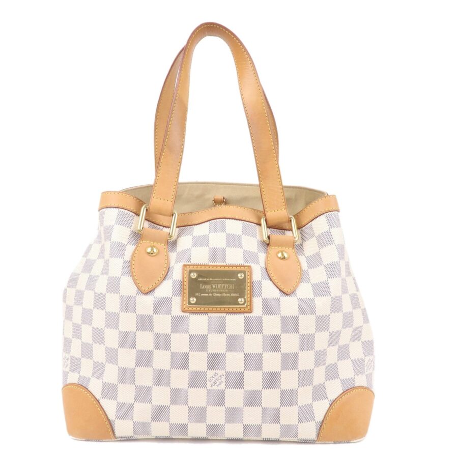 Louis Vuitton Damier Azur Hampstead PM Tote Bag Ivory | Studio Nafay