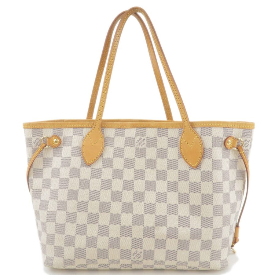 Louis Vuitton Damier Azur Neverfull PM Tote Bag Hand Bag | Studio Nafay