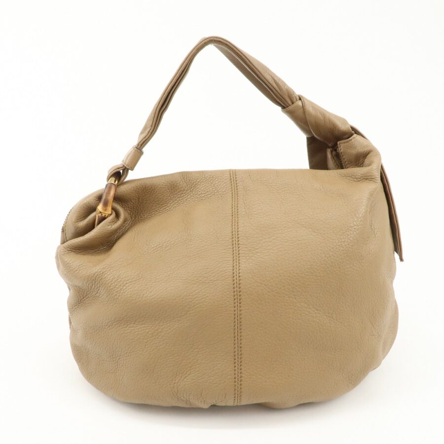 GUCCI Bamboo Leather Hobo Tassel one-shoulder bag Beige 232930 | Studio Nafay