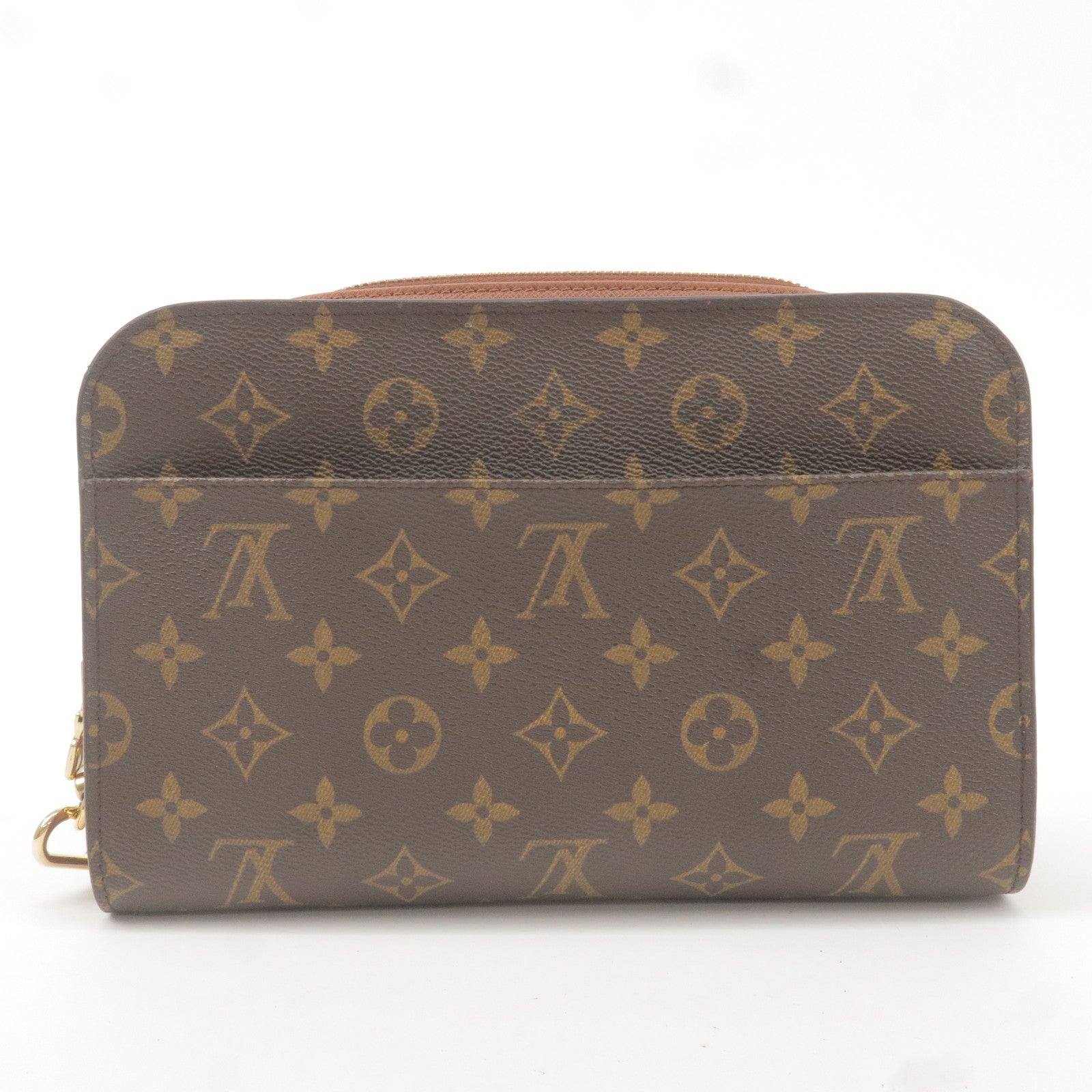 Louis Vuitton Monogram Orsay Clutch Bag Pouch Brown