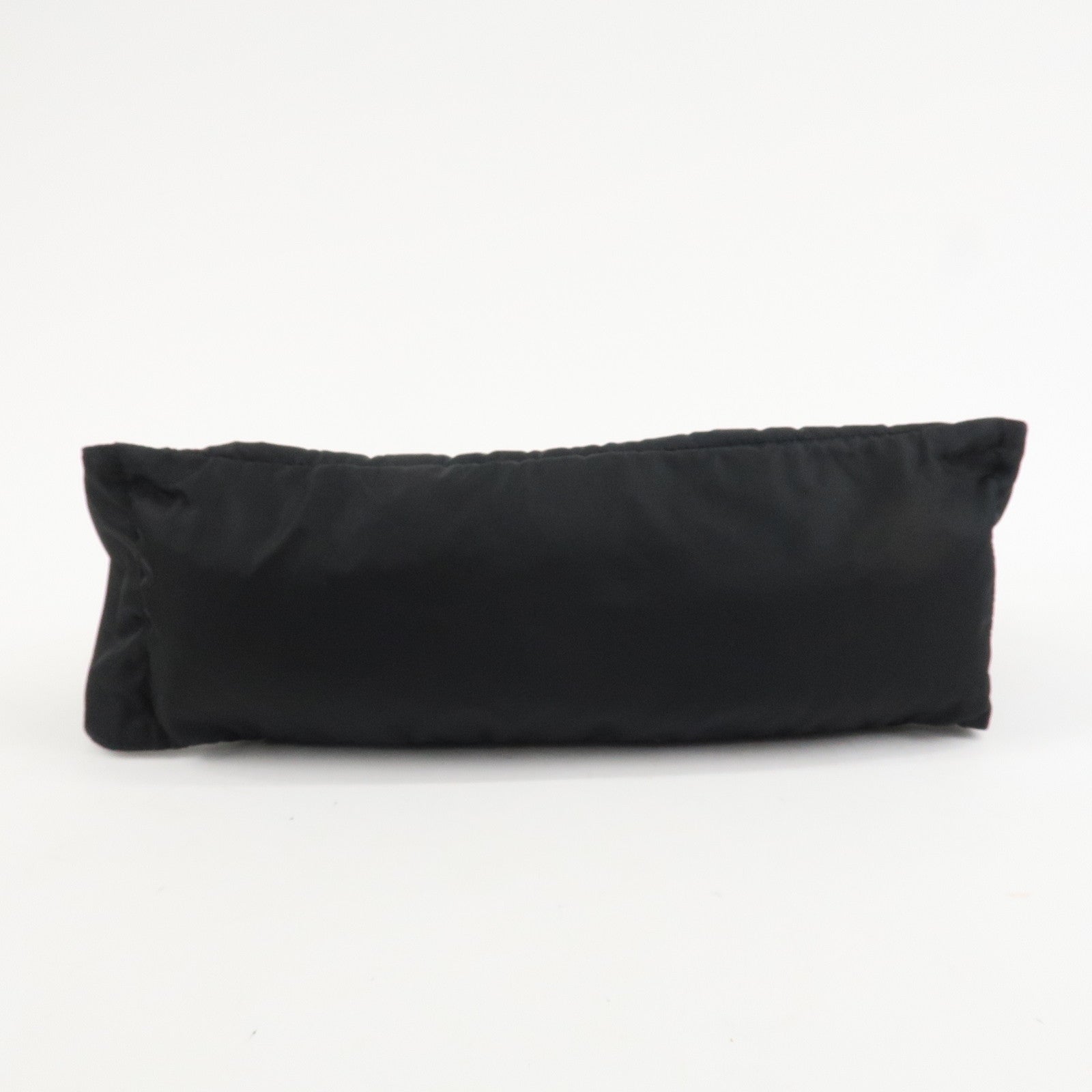 PRADA Nylon Triangle Logo Waist Bag Black Silver HDW