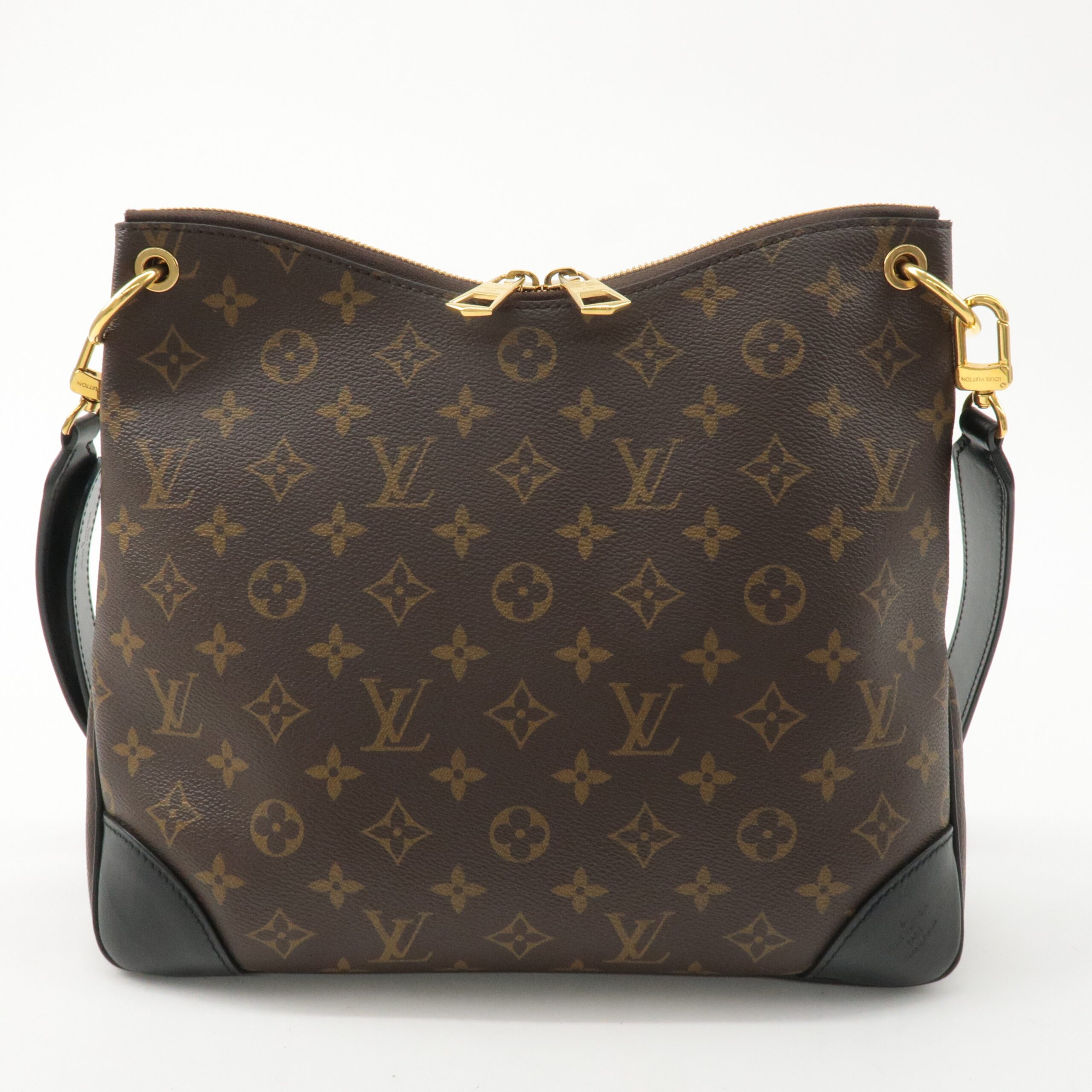 Louis Vuitton Monogram Odeon NM MM Crossbody Bag Black