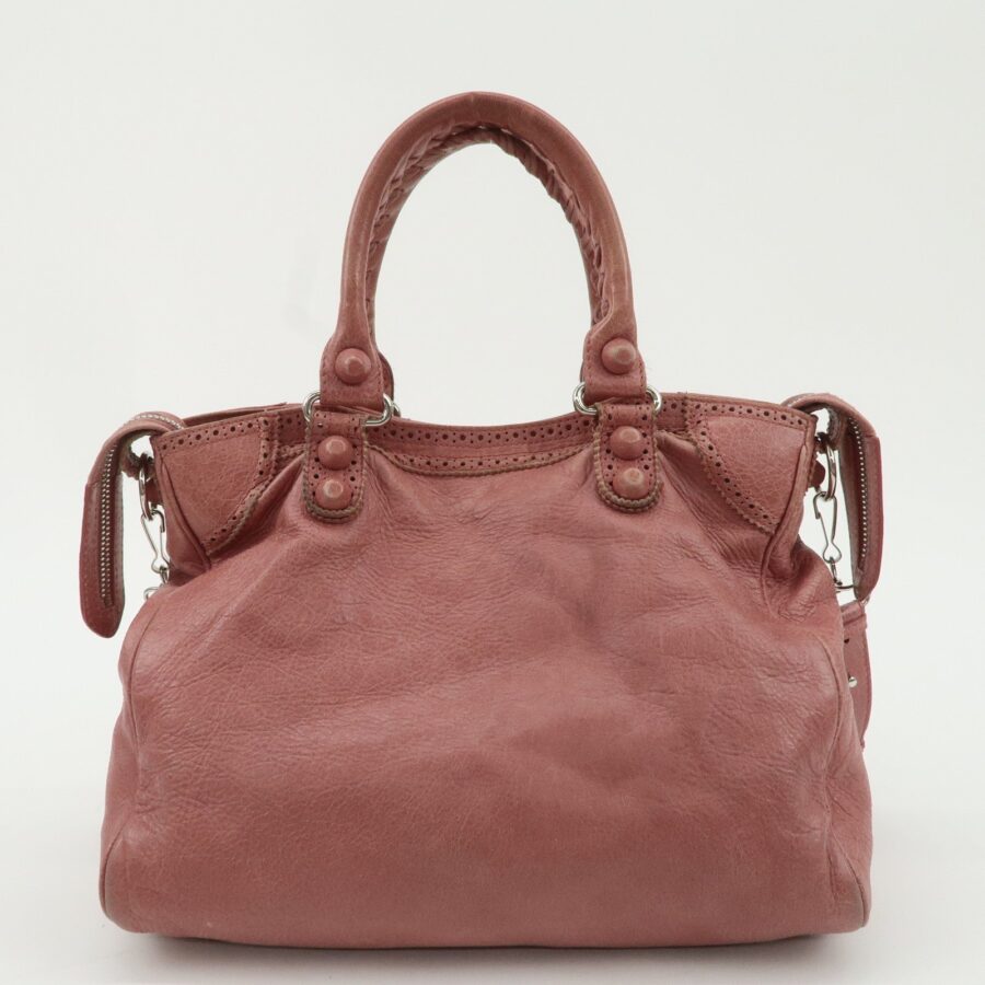 BALENCIAGA Leather Giant Velo 2Way Bag Hand Bag Pink 258045 | Studio Nafay