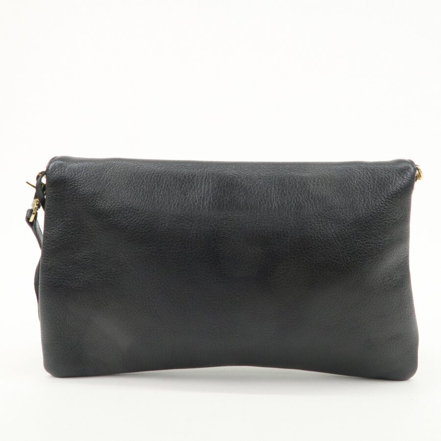 BALENCIAGA Leather Classic Envelope Clutch Bag Black 390167 | Studio Nafay