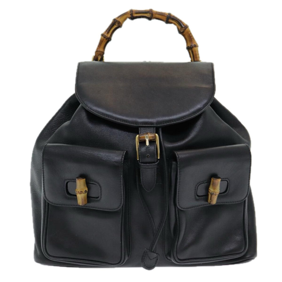 Gucci Bamboo Leather Backpack Bag () | Studio Nafay