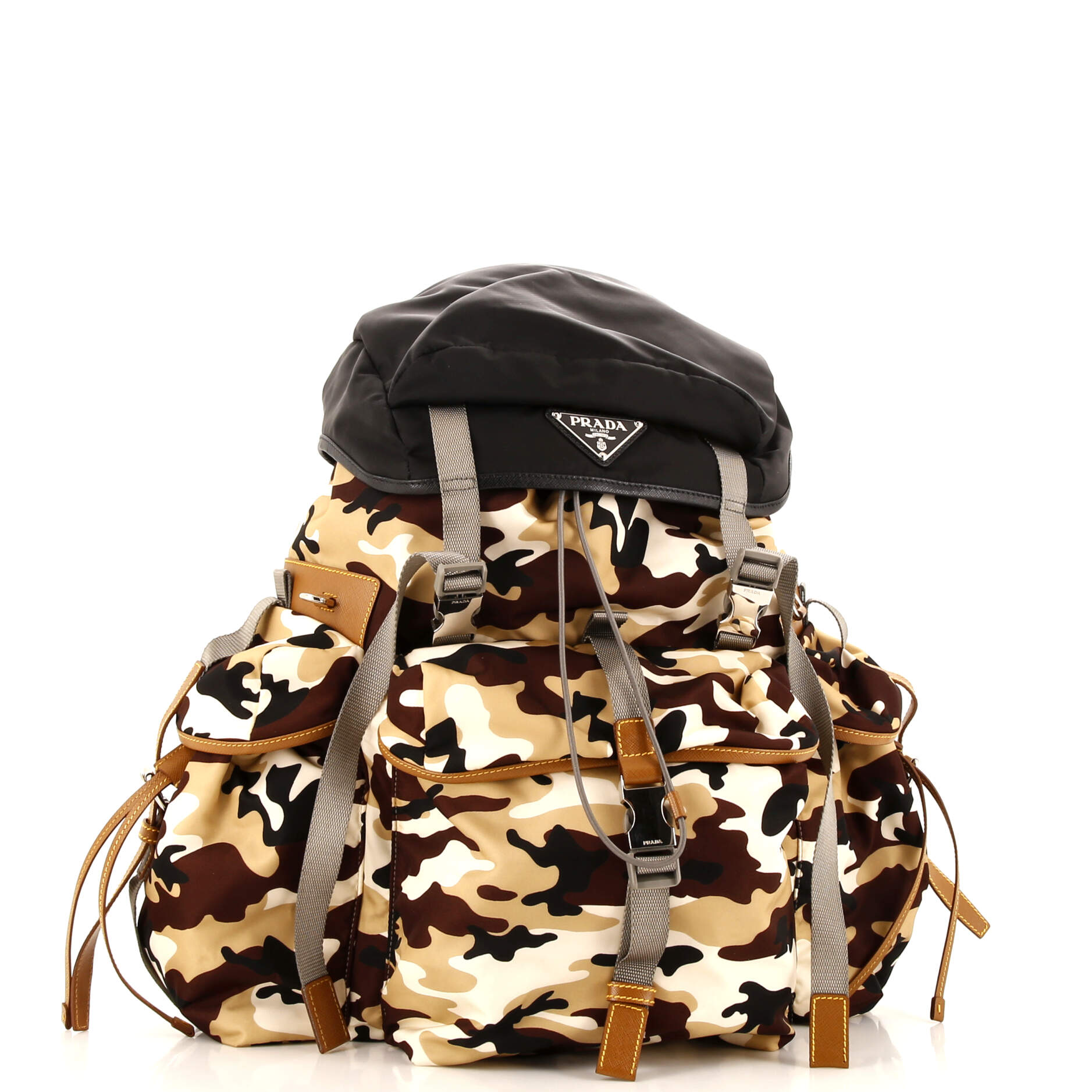 Camouflage Multipocket Buckle Backpack Printed Tessuto - Product Image 2