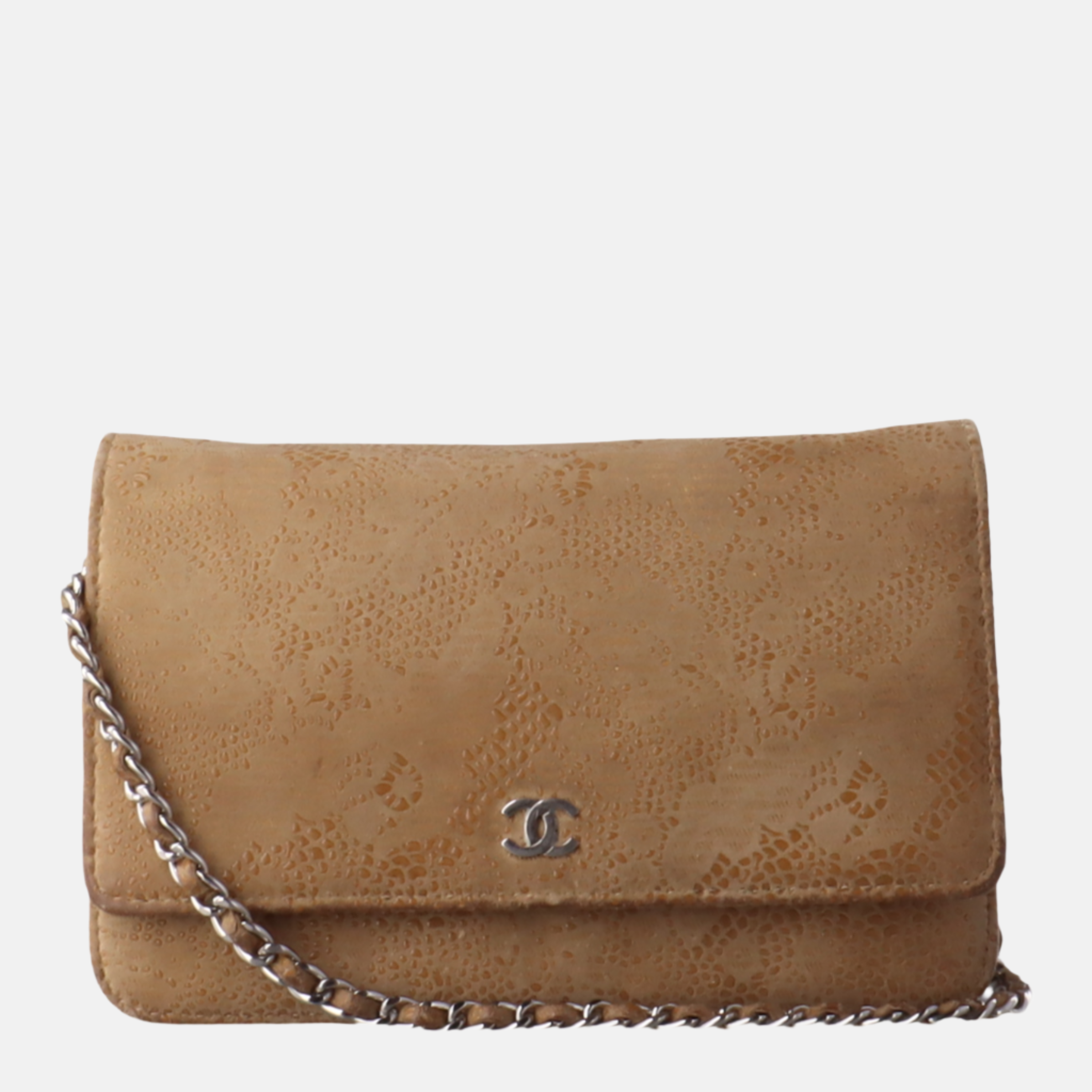 Chanel WOC Suede Beige Crossbody