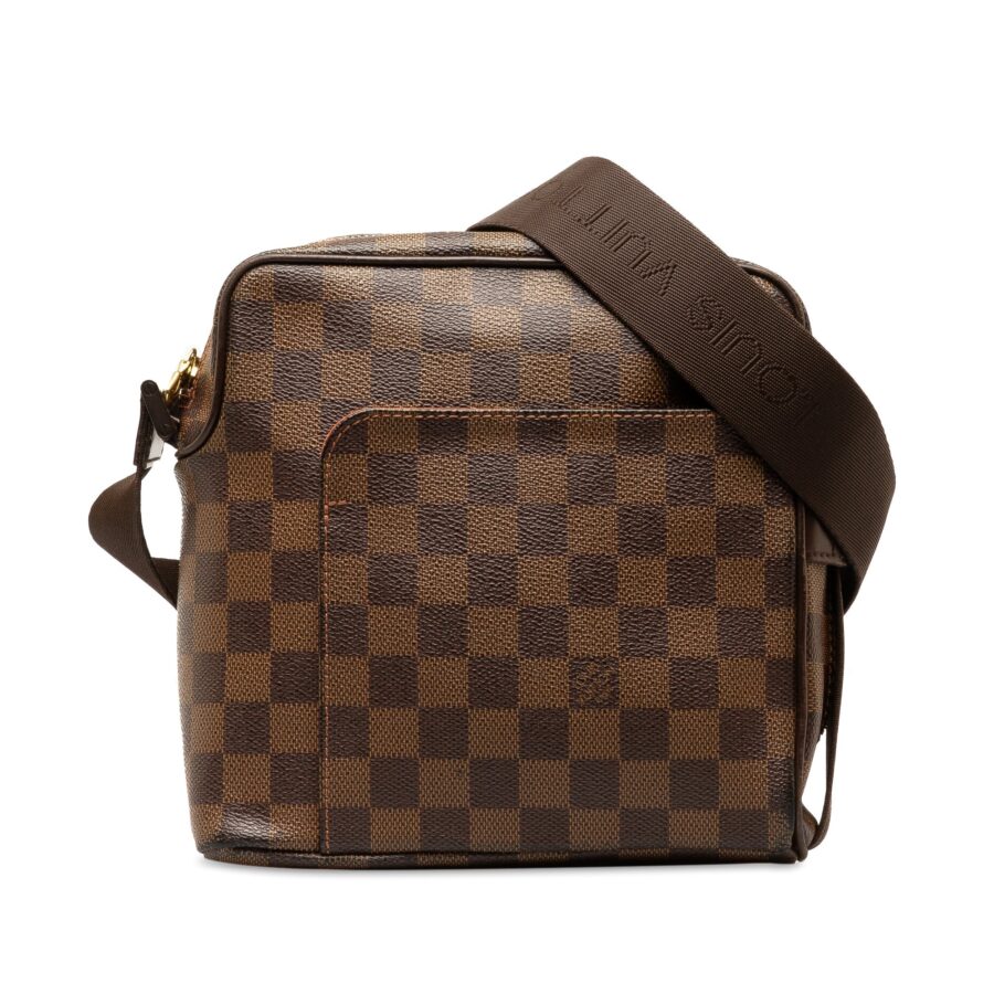 Brown Louis Vuitton Damier Ebene Olav PM Crossbody Bag | Studio Nafay