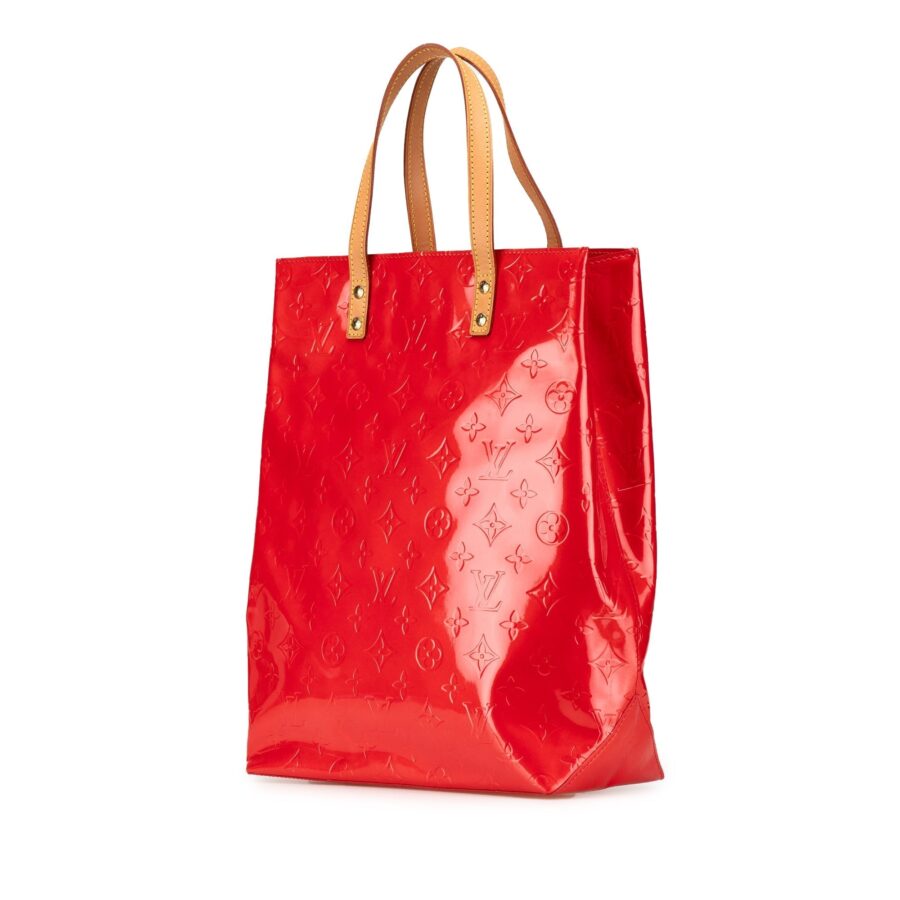 Red Louis Vuitton Monogram Vernis Reade MM Tote Bag | Studio Nafay