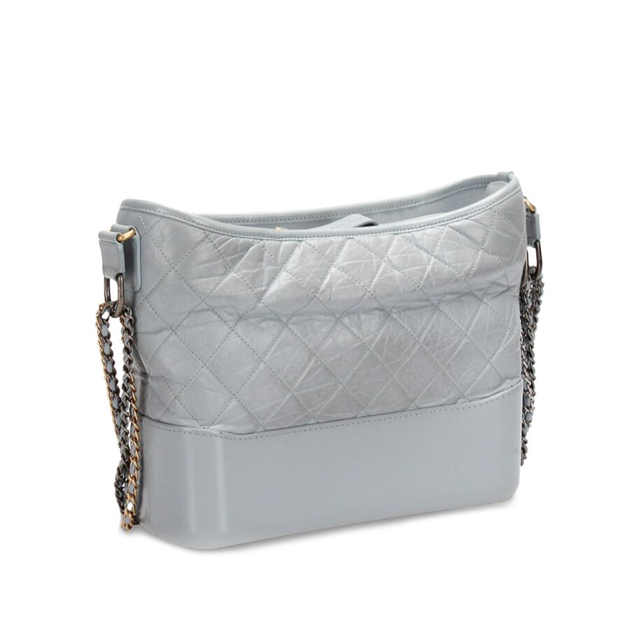Gray Chanel Medium Gabrielle Leather Shoulder Bag | Studio Nafay