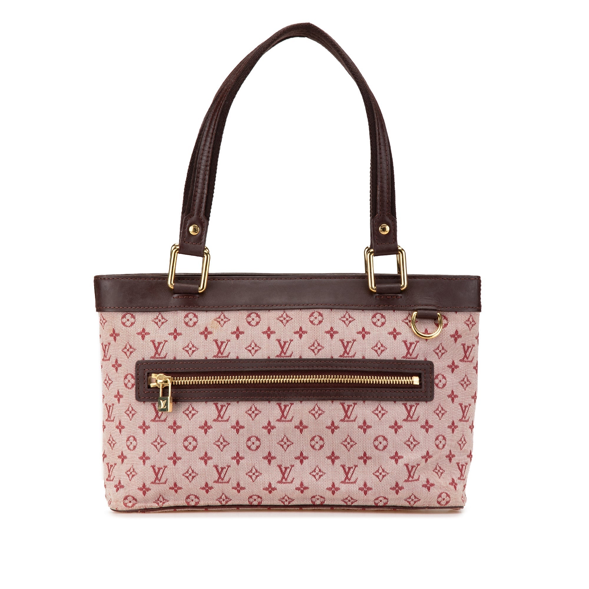 Red Louis Vuitton Monogram Mini Lin Lucille PM Handbag