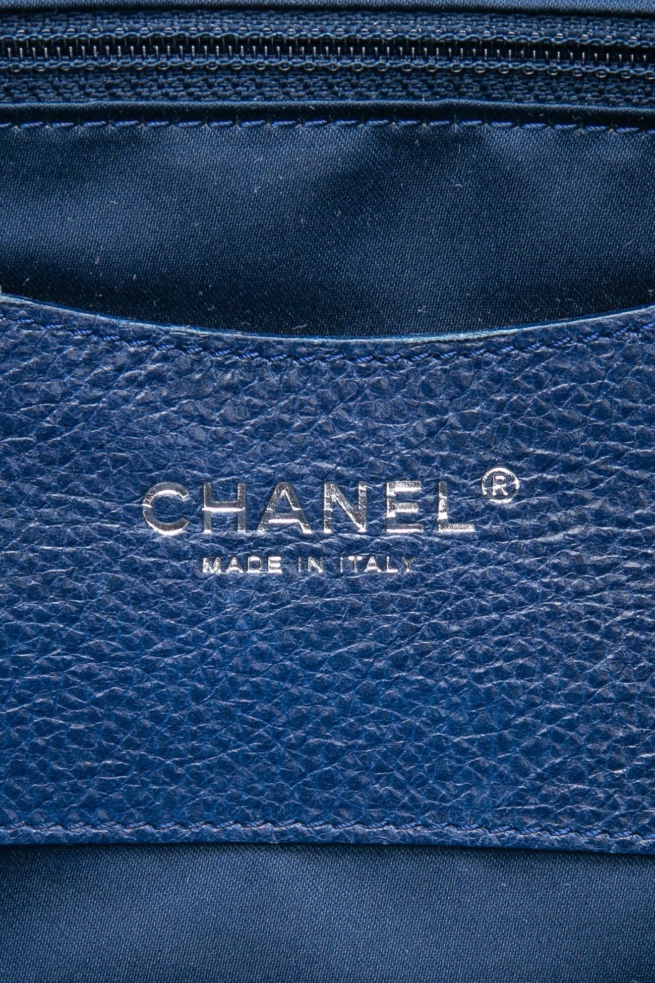 CHANEL Blue Quilted Glazed Leather On-The-Road XL Tote Bag