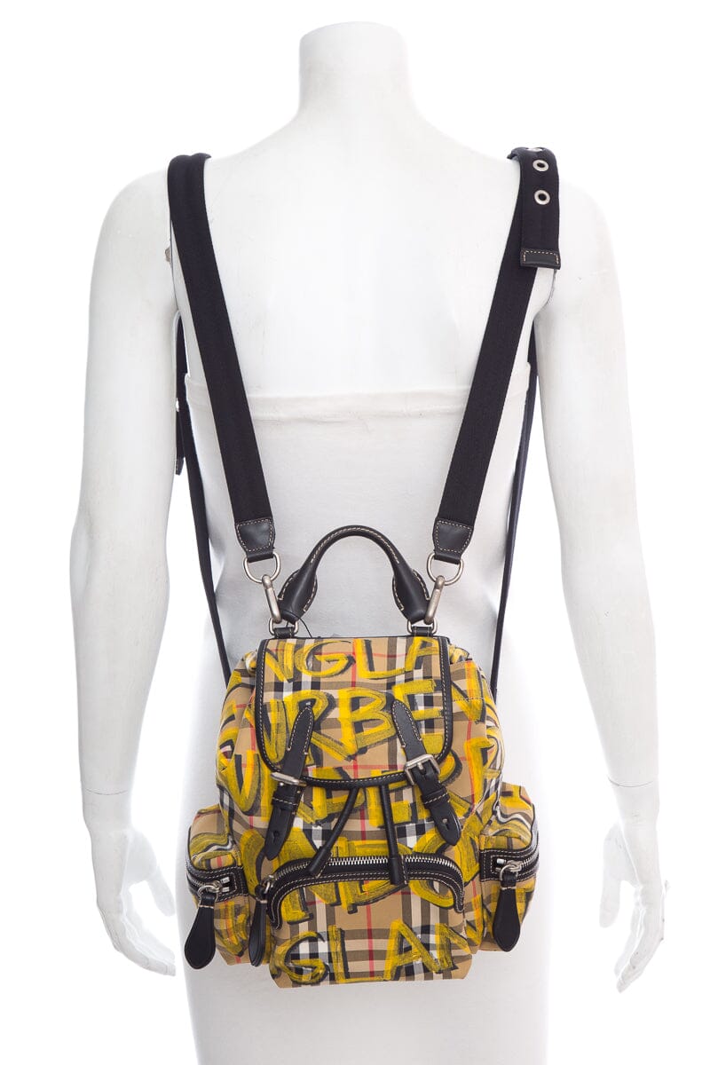 Burberry Yellow Graffiti Rucksack Backpack