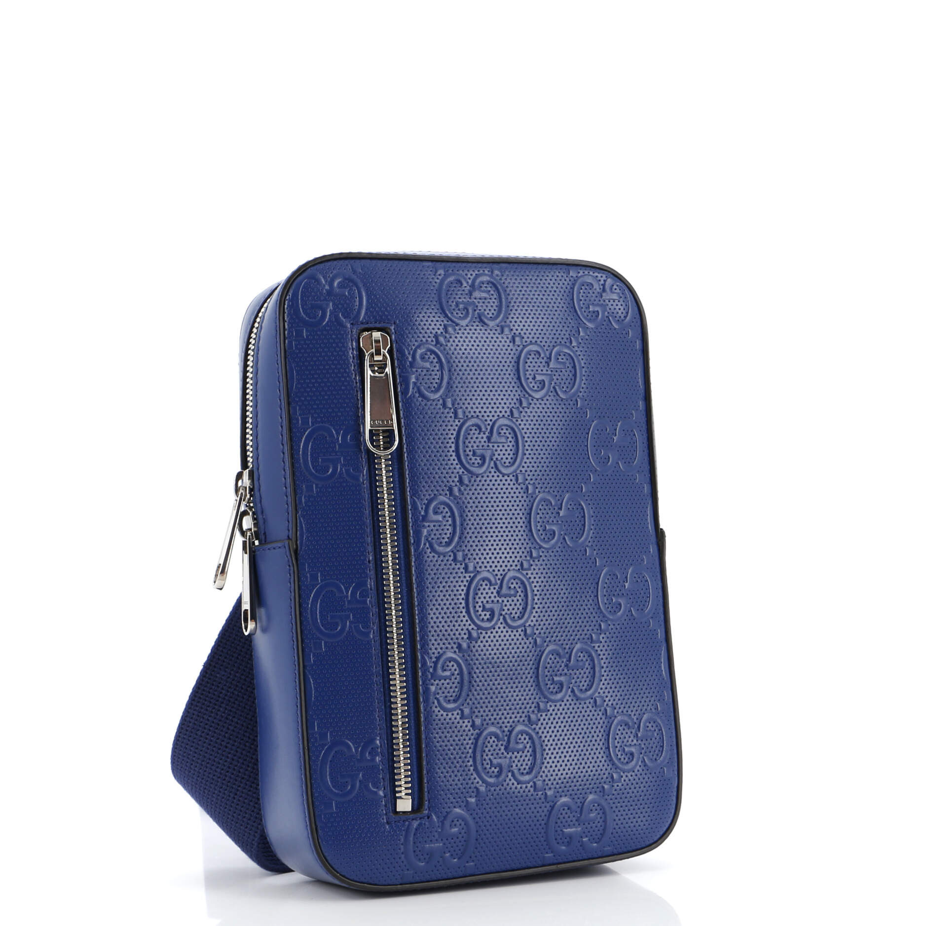 Sling Backpack GG Embossed Perforated Leather