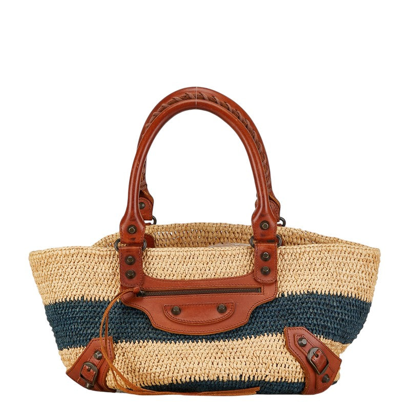 Balenciaga Raffia Leather Small Handbag | Studio Nafay