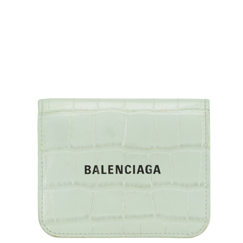 Balenciaga Croc Embossed Leather Wallet | Studio Nafay