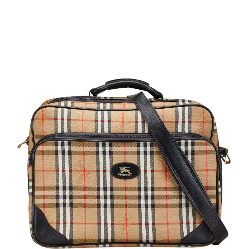 Burberry Nova Check Shadow Horse Canvas Leather 2way Shoulder Bag | Studio Nafay