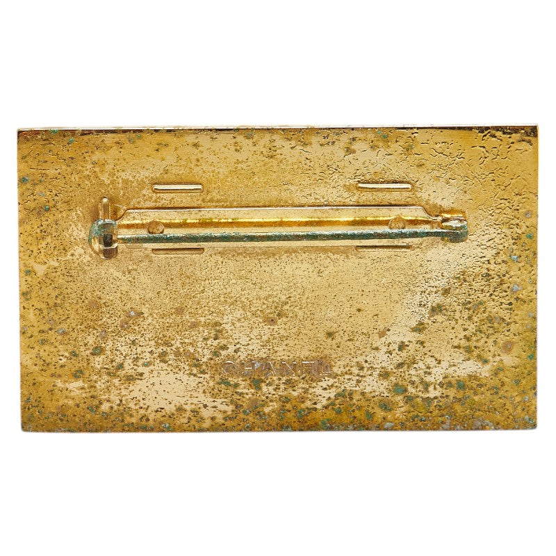 Chanel Gold Plated Logo Plate Brooch Classic Flap Tote